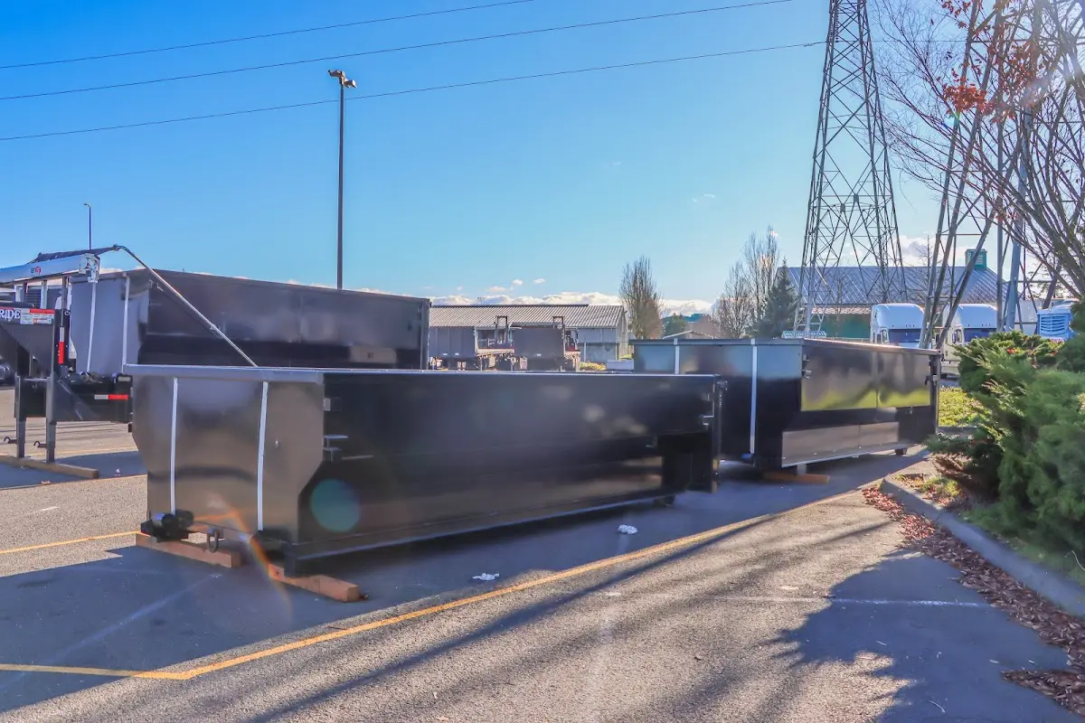 Roll-off dumpster ready for waste disposal at job site for Demolition Dumpster Rental in St. Augustine